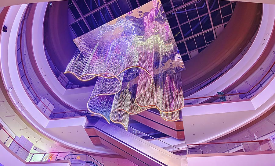 杭州蕭山萬象匯-3D菱形水晶燈