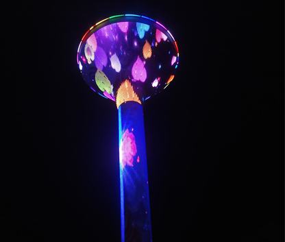 江西贛州鳳棲湖水塔點光源亮化